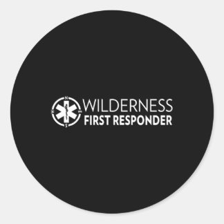 Pegatina Redonda Wilderness First Responder Wfr