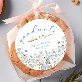 Pegatina Redonda Wildflower Bloom Graduation Party