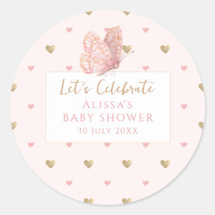 Pegatina Redonda Wildflower Floral Baby Shower