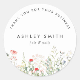 Pegatina Redonda Wildflower Meadow