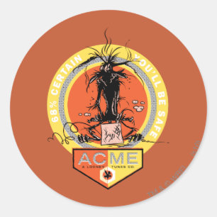 Pegatina Redonda WILE E. COYOTE™ Acme - 68% Seguro que estarás a sa