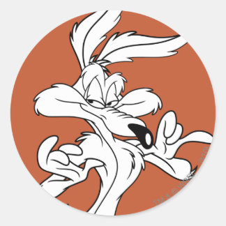 Pegatina Redonda WILE E. COYOTE™ Complacido