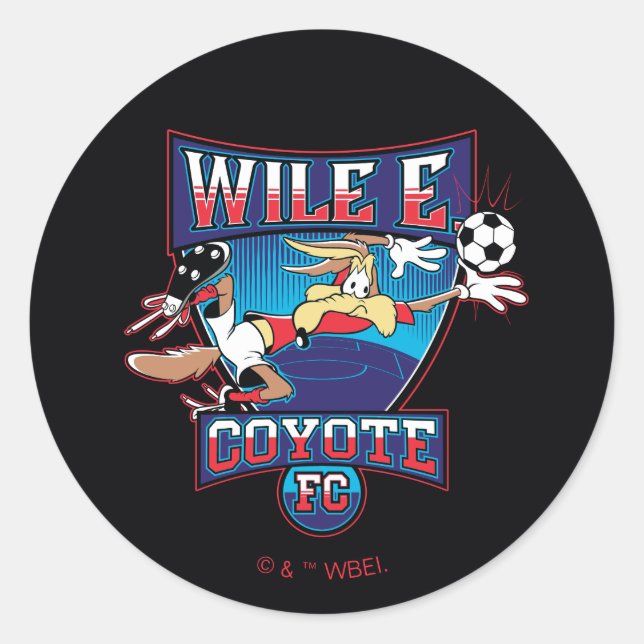 Pegatina Redonda WILE E. COYOTE™ Football Club Badge (Anverso)