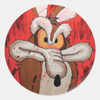 Pegatina Redonda WILE E. COYOTE™ Furia Roja