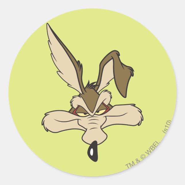 Pegatina Redonda WILE E. COYOTE™ Shot (Anverso)
