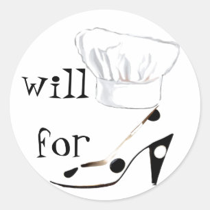Pegatina Redonda Will Cook for Shoes