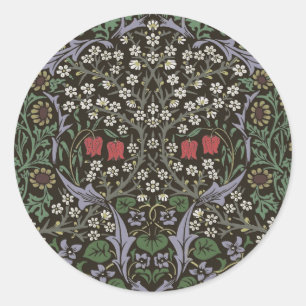 Pegatina Redonda William Morris Blackthorn Tapestry Floral