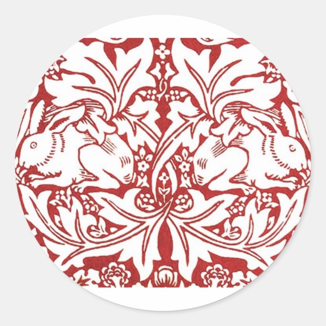 Pegatina Redonda William Morris - Brer Rabbit (Anverso)