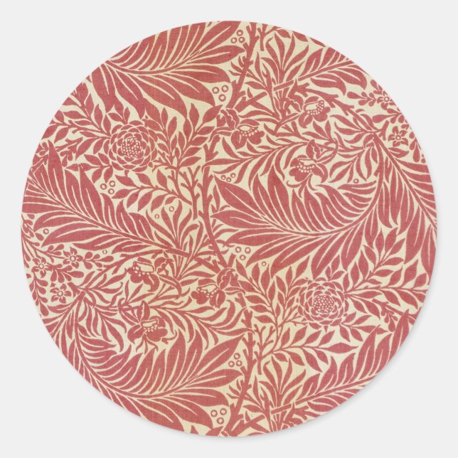 Pegatina Redonda William Morris Larkspur (Anverso)