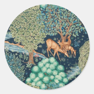 Pegatina Redonda William Morris The Brook