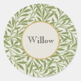 Pegatina Redonda Willow Boughs by William Morris
