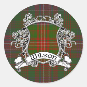 Pegatina Redonda Wilson Tartan Shield