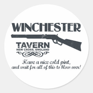 Pegatina Redonda Winchester Beer