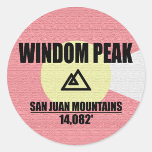 Pegatina Redonda Windom Peak