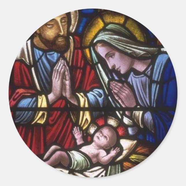 Pegatina Redonda Windows 2022 de iglesia (Anverso)