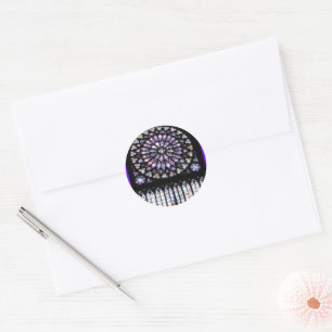 Pegatina Redonda Windows de Notre Dame