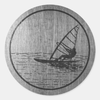 Pegatina Redonda Windsurf