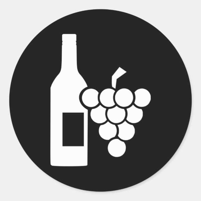 Pegatina Redonda Wine (Anverso)