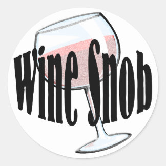 Pegatina Redonda Wine Snob