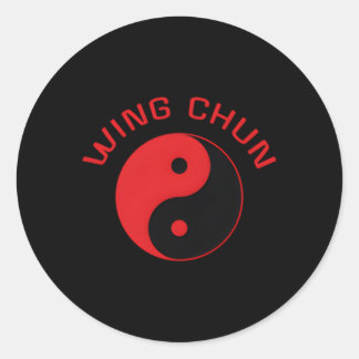 Pegatina Redonda Wing Chun Kung Fu