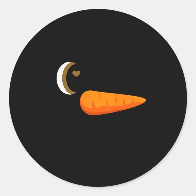 Pegatina Redonda Winking Snowman Ornament Eyelashes Christmas Costu (Anverso)