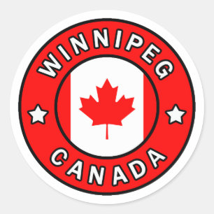 Pegatina Redonda Winnipeg Canada