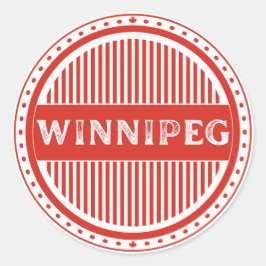 Pegatina Redonda Winnipeg City Pride Emblem – Canadian Identity