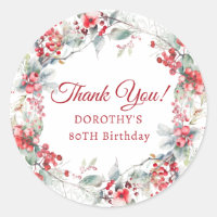 Winter Berry Wreath 80 cumpleaños gracias