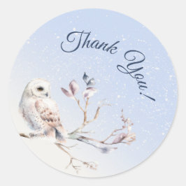 Pegatina Redonda Winter Forest Watercolor Sticker