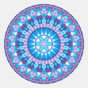 Pegatina Redonda Winter Mandala