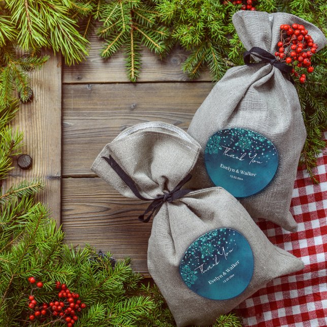 Pegatina Redonda Winter Night Gracias (Subido por el creador)