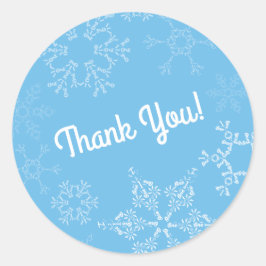 Pegatina Redonda Winter Onederland Snowflake Niña Fiesta de primer 