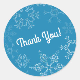 Pegatina Redonda Winter Onederland Snowflake Niña Fiesta de primer 