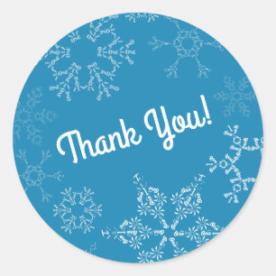 Pegatina Redonda Winter Onederland Snowflake Niña Fiesta de primer