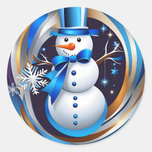 Pegatina Redonda Winter Whirl
