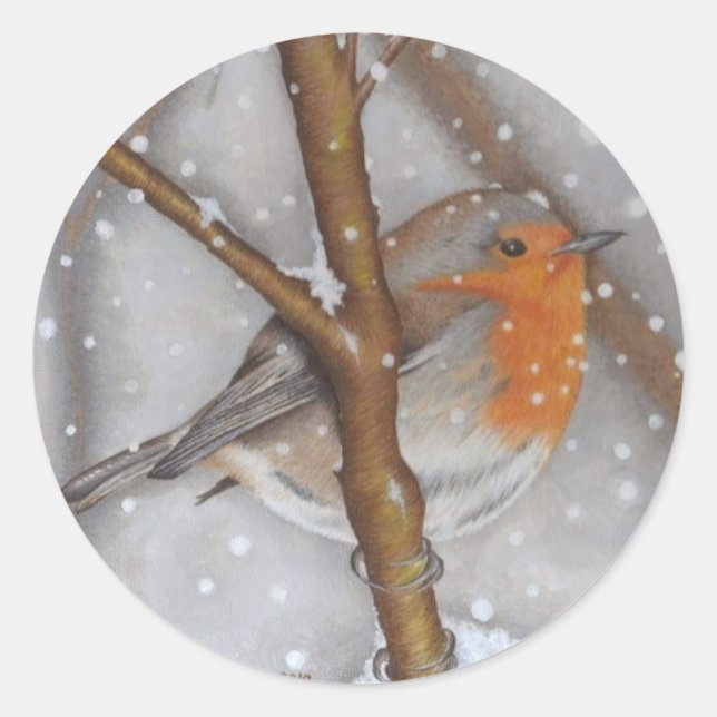 Pegatina Redonda Winter Wonder (Anverso)