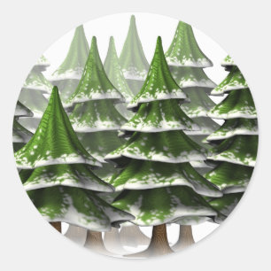 Pegatina Redonda Winter Wonderland