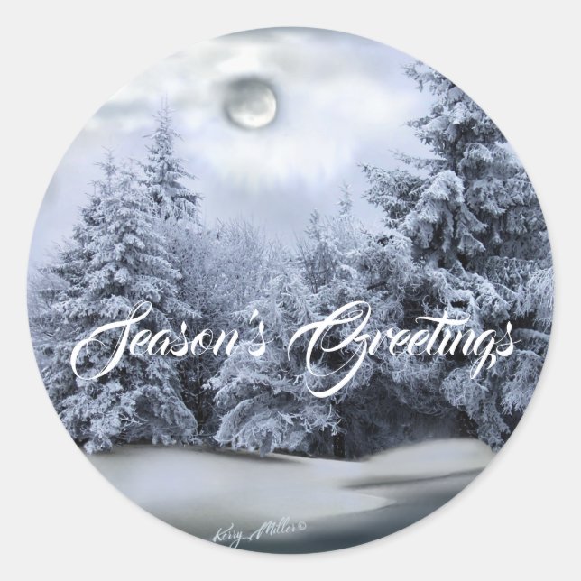 PEGATINA REDONDA WINTER WONDERLAND (Anverso)