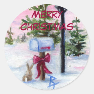 Pegatina Redonda Winter Wonderland Christmas Sticker