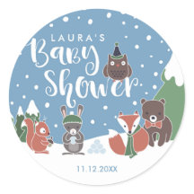 Winter Woodland Animals Baby Shower