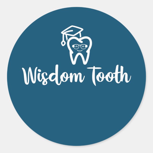 Pegatina Redonda Wisdom tooth Dentist Dental hygienist Doctor (Anverso)