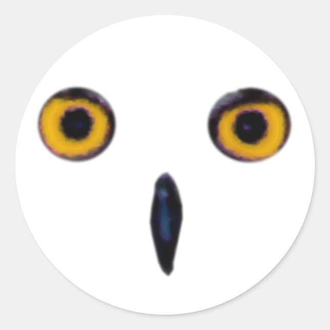 Pegatina Redonda Wise Old Owl Eyes (Anverso)