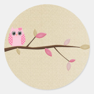 Pegatina Redonda Wise Owl