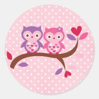 Pegatina Redonda Wise Owl