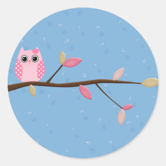 Pegatina Redonda Wise Owl