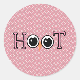 Pegatina Redonda Wise Owl Hoot