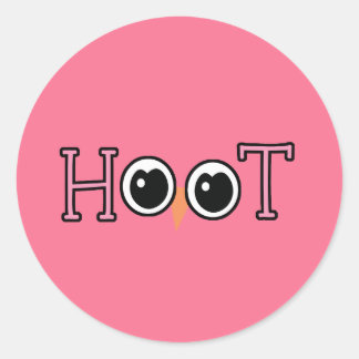 Pegatina Redonda Wise Owl Hoot