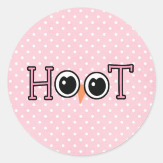 Pegatina Redonda Wise Owl Hoot
