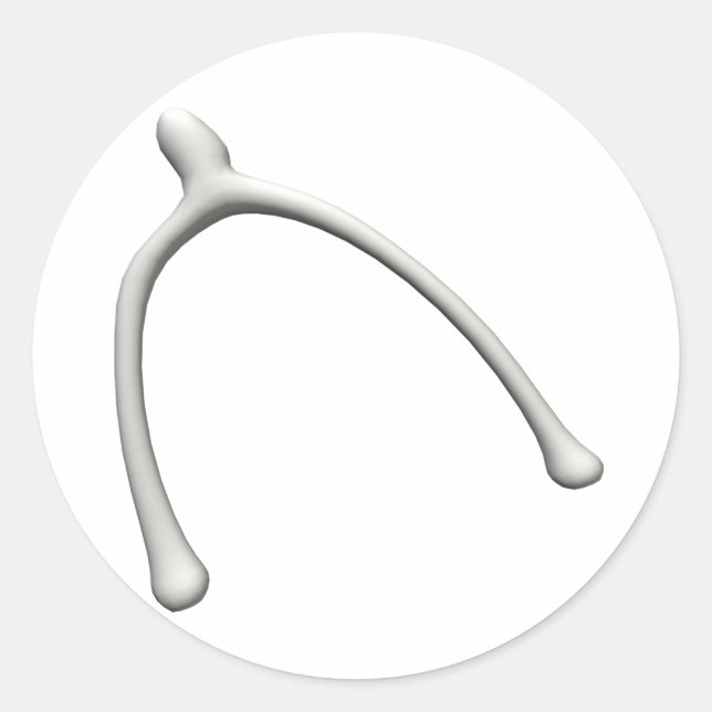 Pegatina Redonda Wishbone (Anverso)