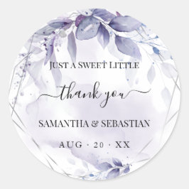 Pegatina Redonda Wispy Floral Dusty Plum Gracias